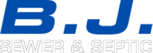 B.J. Sewer & Septic logo in blue and gray text