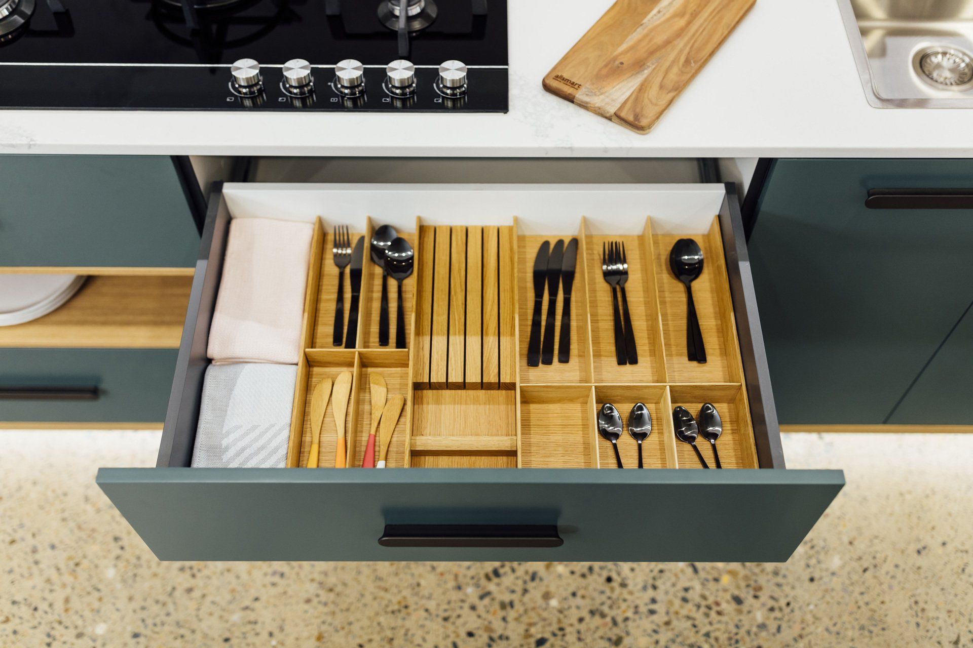 Fineline MosaiQ Drawer Inserts_Natural Oak — Kitchen Flat Packs In Berrimah, NT