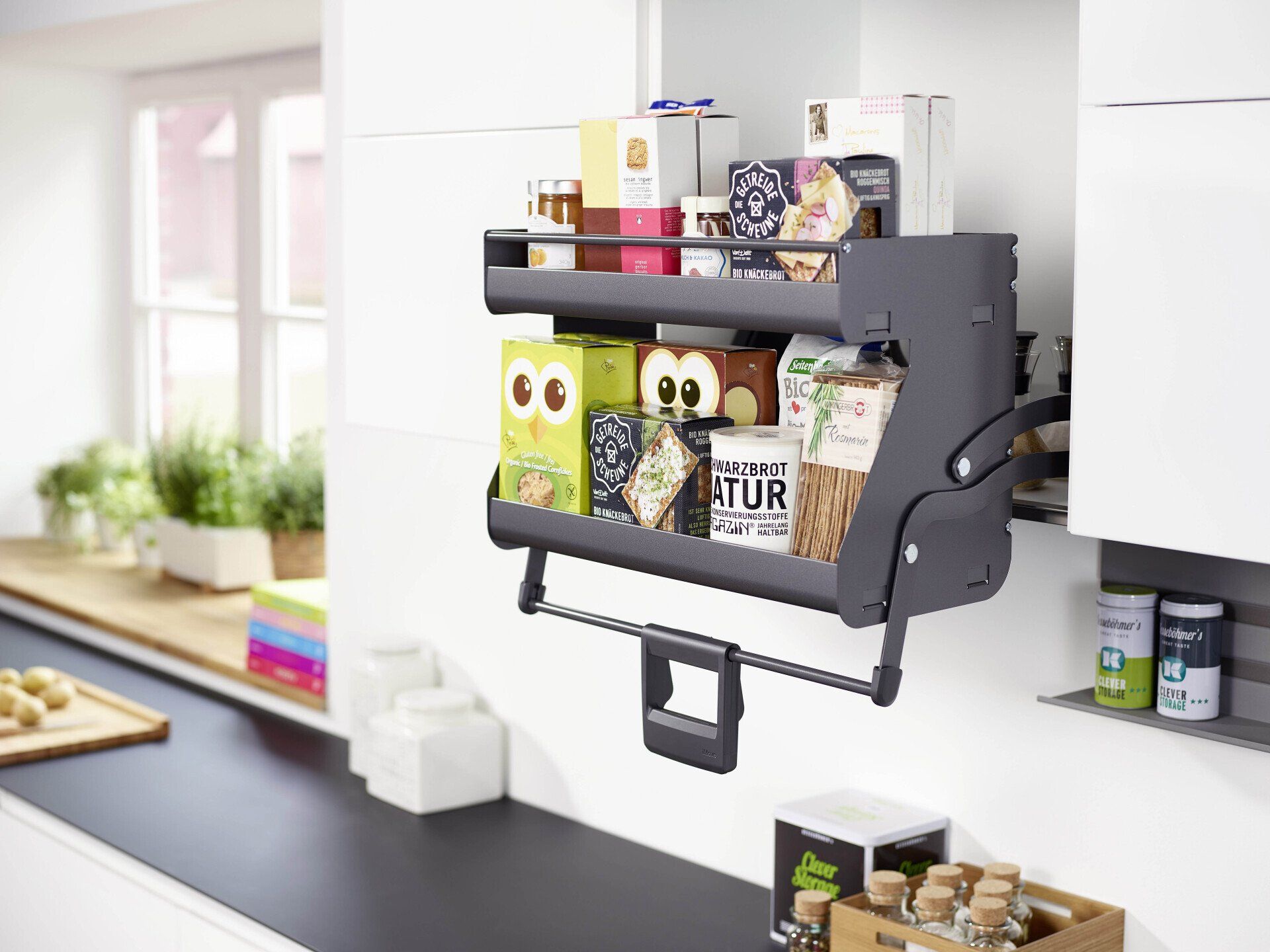 Overhead - iMove Double Anthracite - Kessebohmer — Kitchen Flat Packs In Berrimah, NT