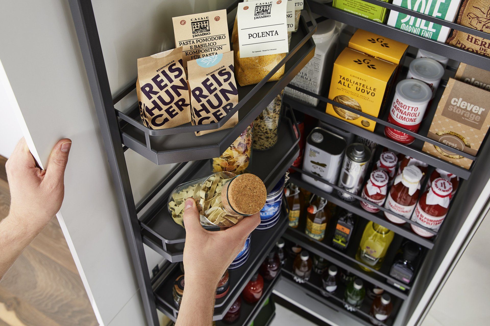 Tall Cabinet - Tandem Pantry Anthracite - Kessebohmer — Kitchen Flat Packs In Berrimah, NT