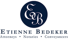 Logo for Etienne Bedeker attorneys, with initials 