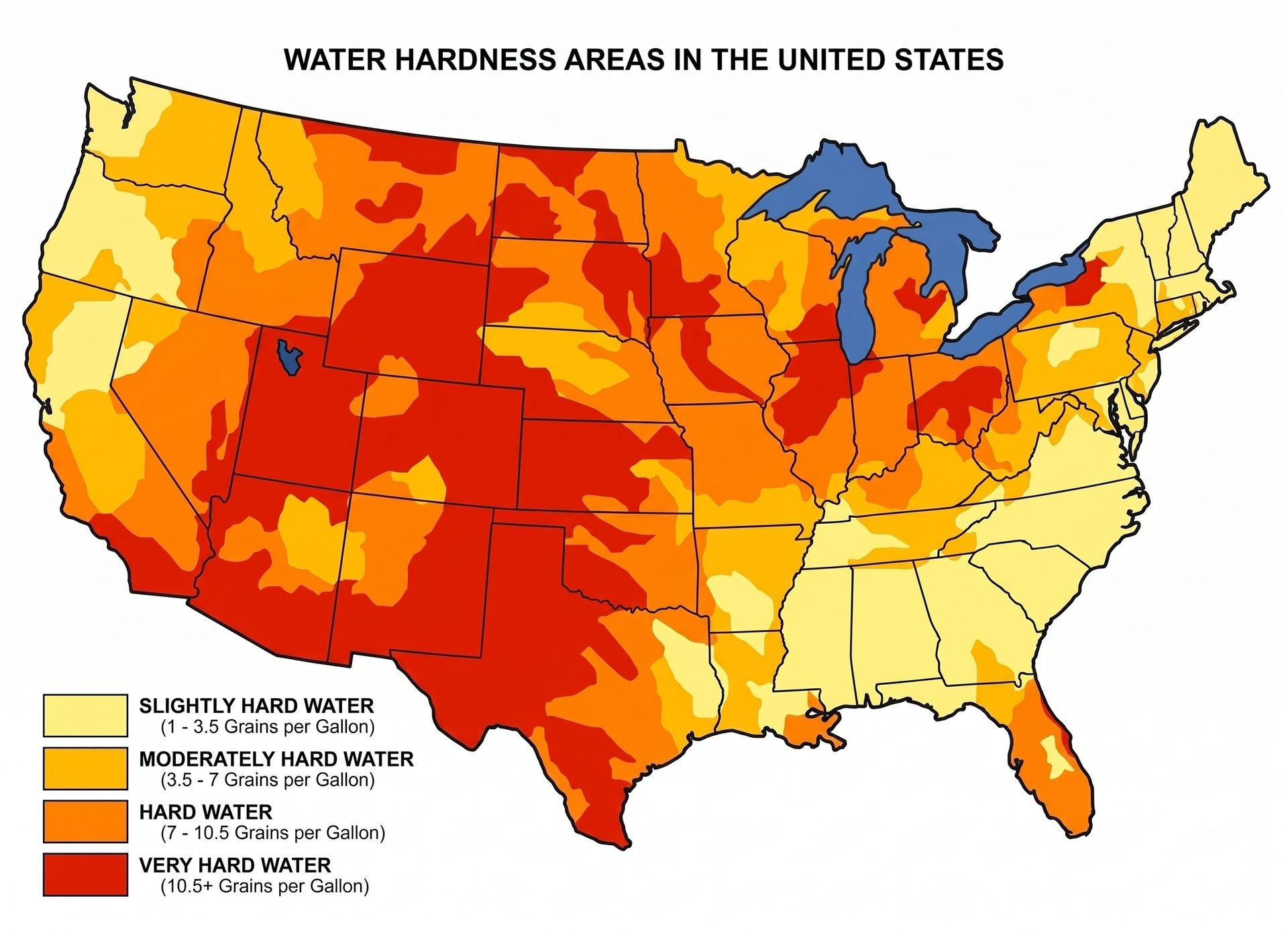 Water Hardness in USA Water Hardness in USA