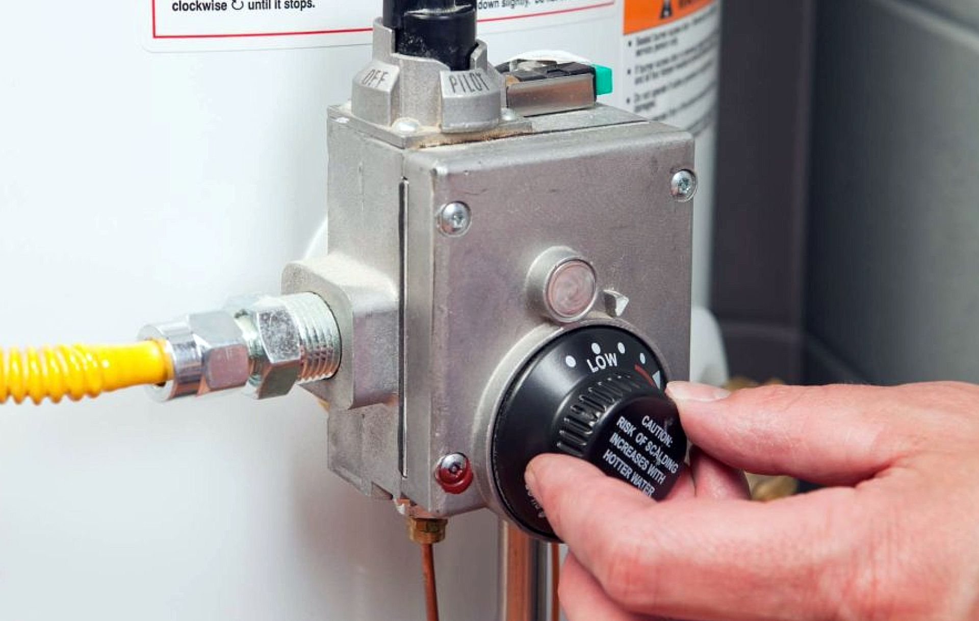 If your water heater has a vacation setting, set it before you leave.