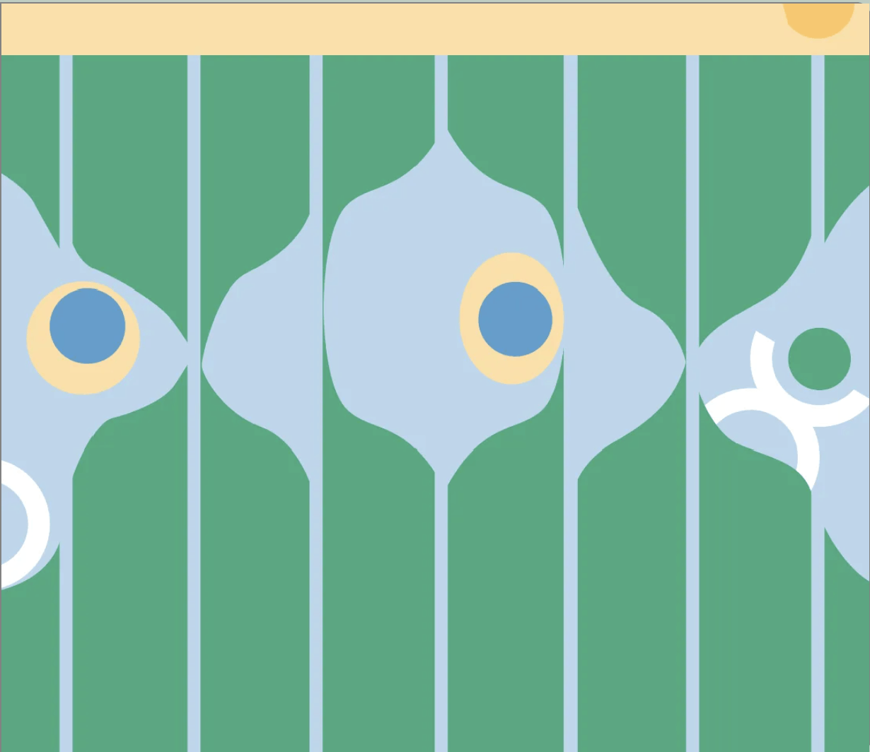 It looks like a fence with a pattern of flowers on it.