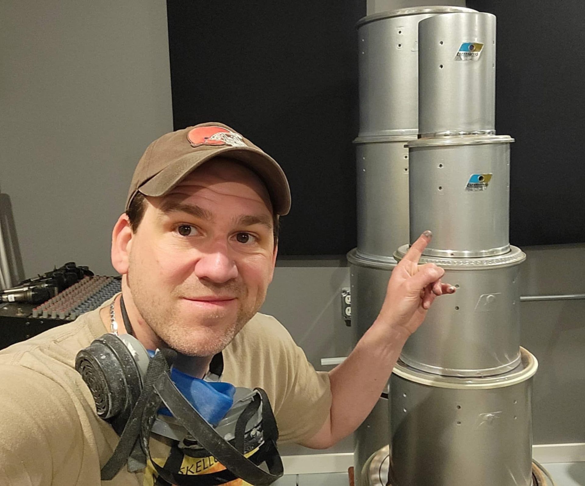 Rich Hattery drum set build after painting