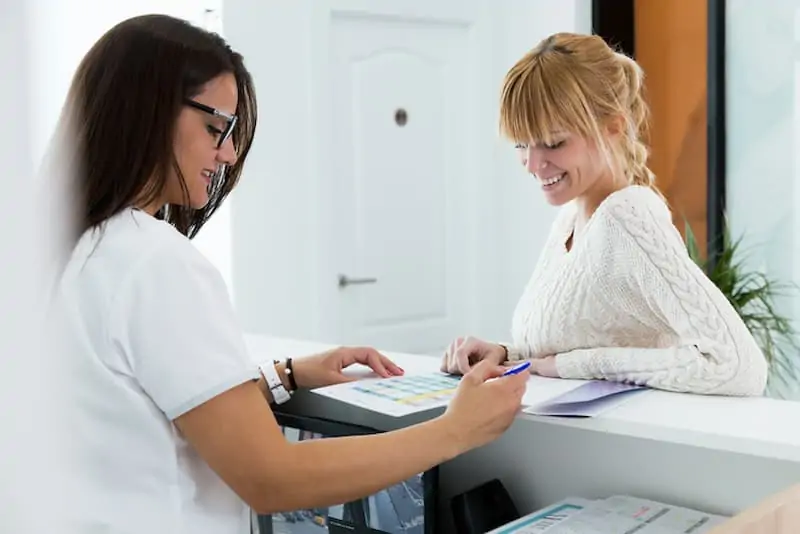 Female Client in Reception Area — Dearborn, MI — Masri Clinic Female Client in Reception Area — Dearborn, MI — Masri Clinic