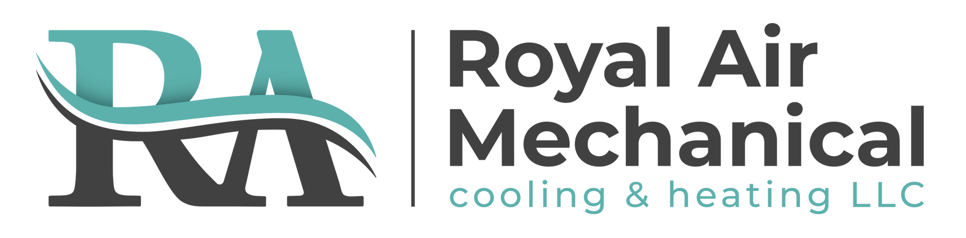 The logo for royal air mechanical cooling and heating llc.
