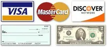 Photo of credit cards we take