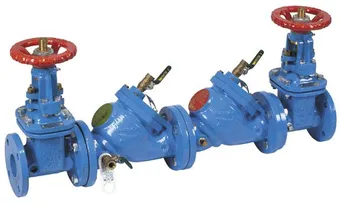 Backflow devise showing internal parts