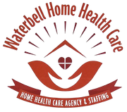 A logo for waterbell home health care home health care agency and staffing