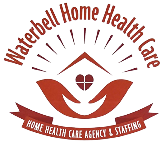A logo for waterbell home health care home health care agency and staffing