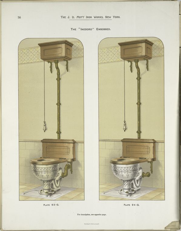 High tank toilet