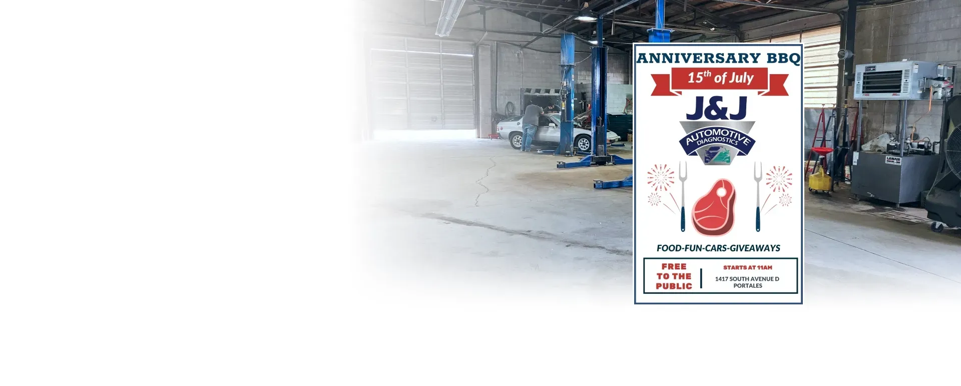 Anniversary BBQ on 15th of July | J & J Automotive