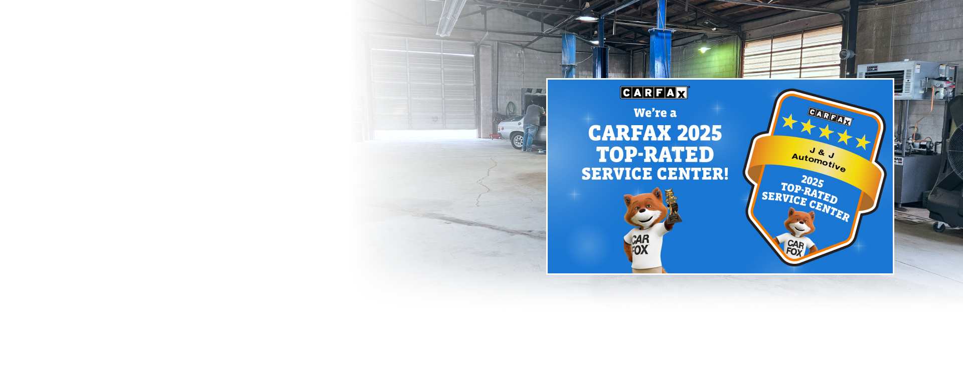 Carfax 2025 Top-Rated Service Center | J & J Automotive