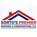 Logo: Red and blue roof silhouette with "Sorto's Premier Roofing & Construction, LLC" text.