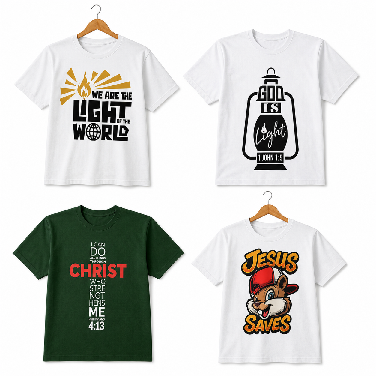 Light & Salvation T-Shirt Bundle – Set of 4