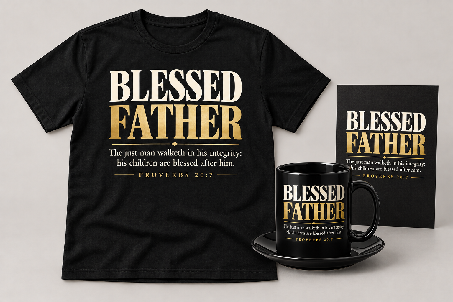 Blessed Father Bundle — Shirt, Mug & Card