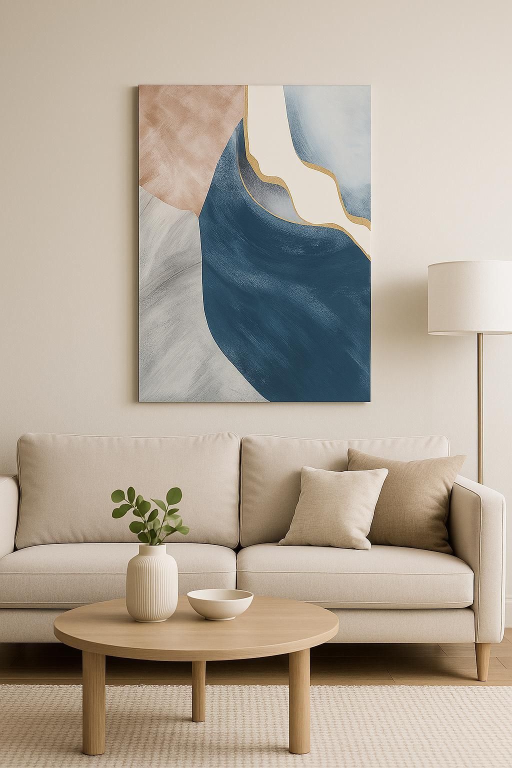Abstract Modern Canvas Wall Art – Ocean Flow