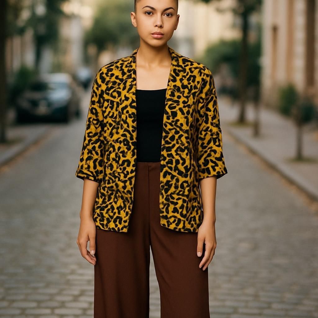 Nigerian Print Kimono Pants Set (1)
