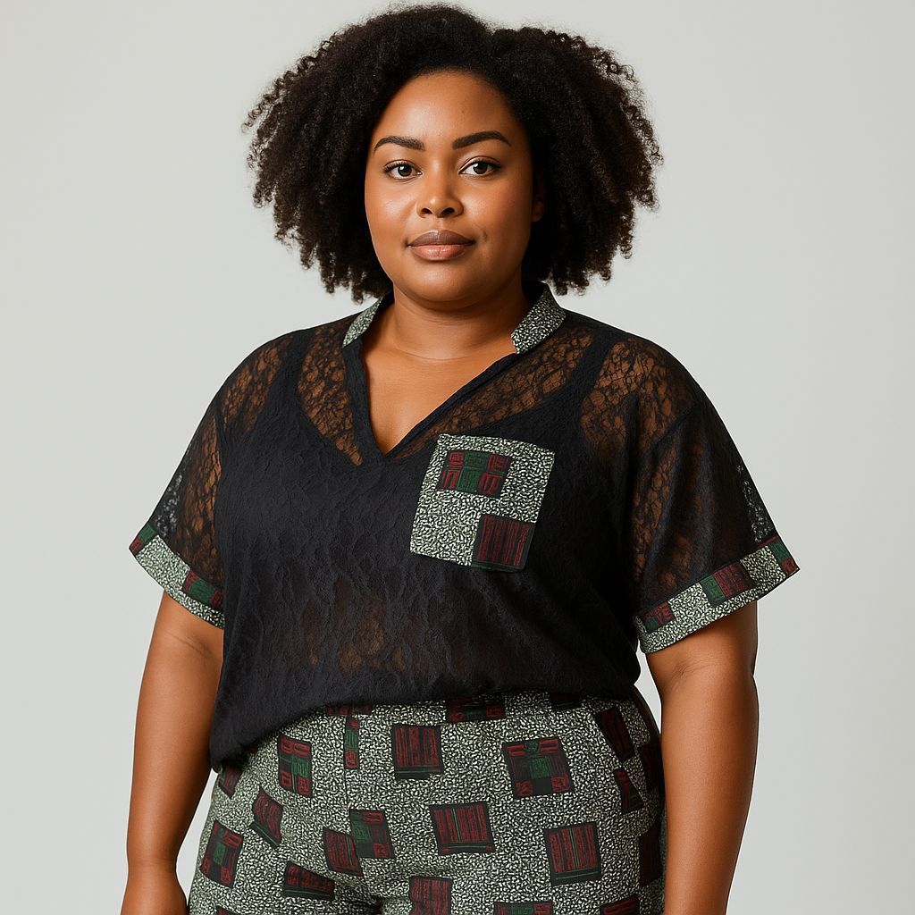 Nigerian Print Shorts Set