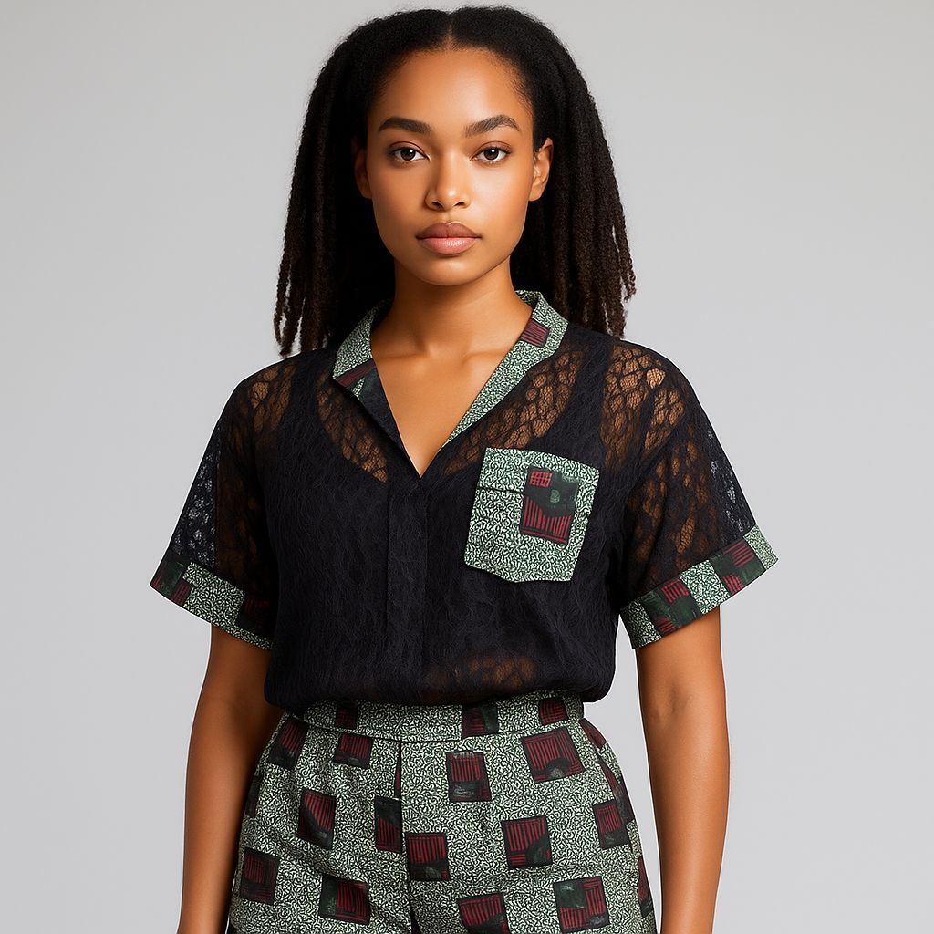 Nigerian Print Shorts Set