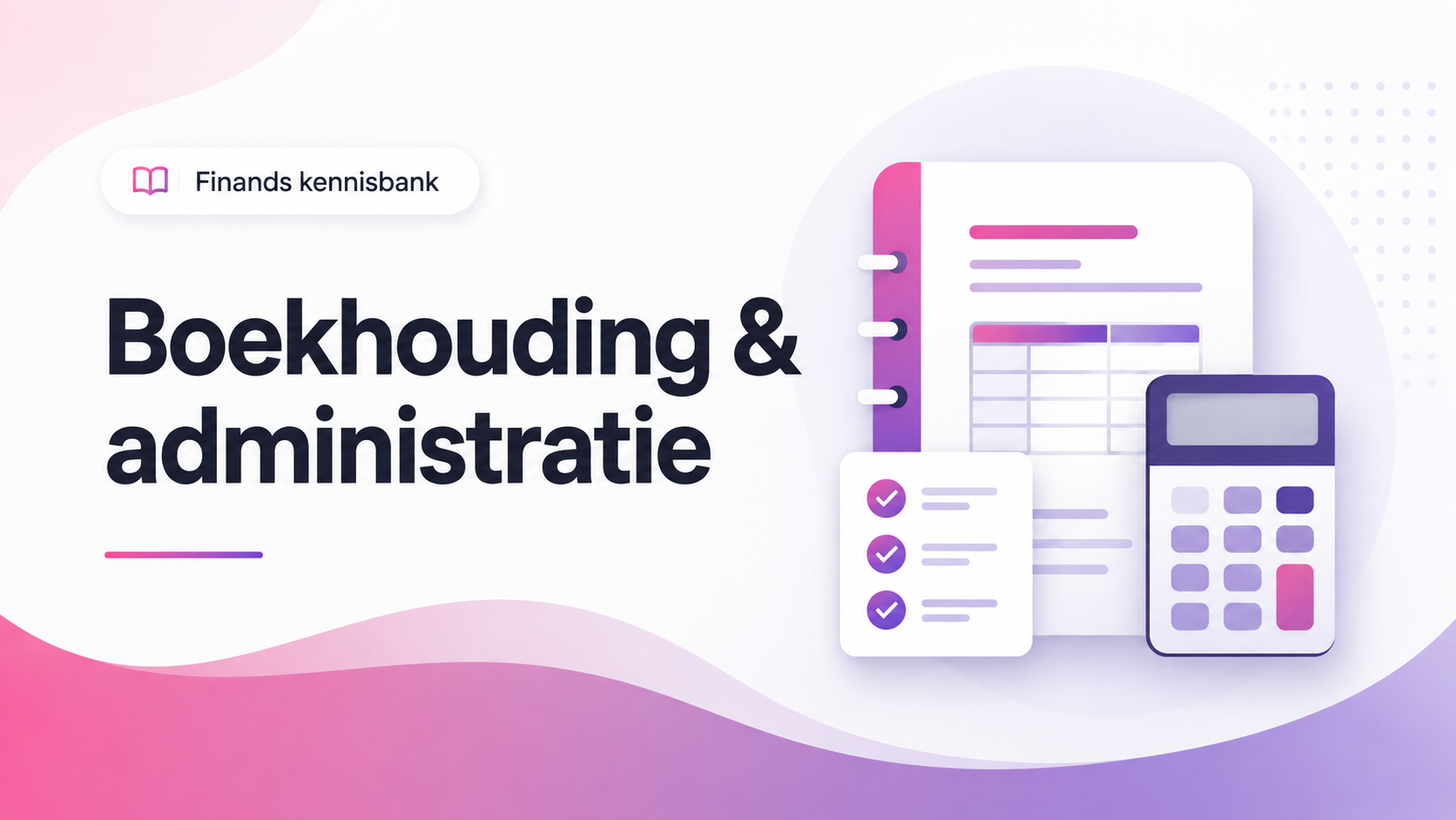 Finands kennisbank illustratie voor boekhouding en administratie