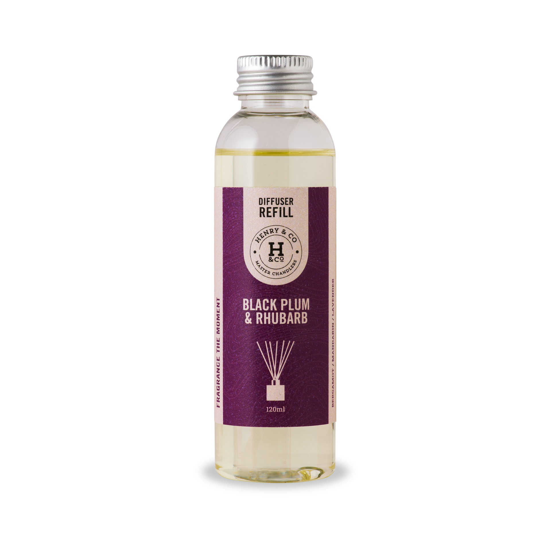black plum & rhubarb reed diffuser refill