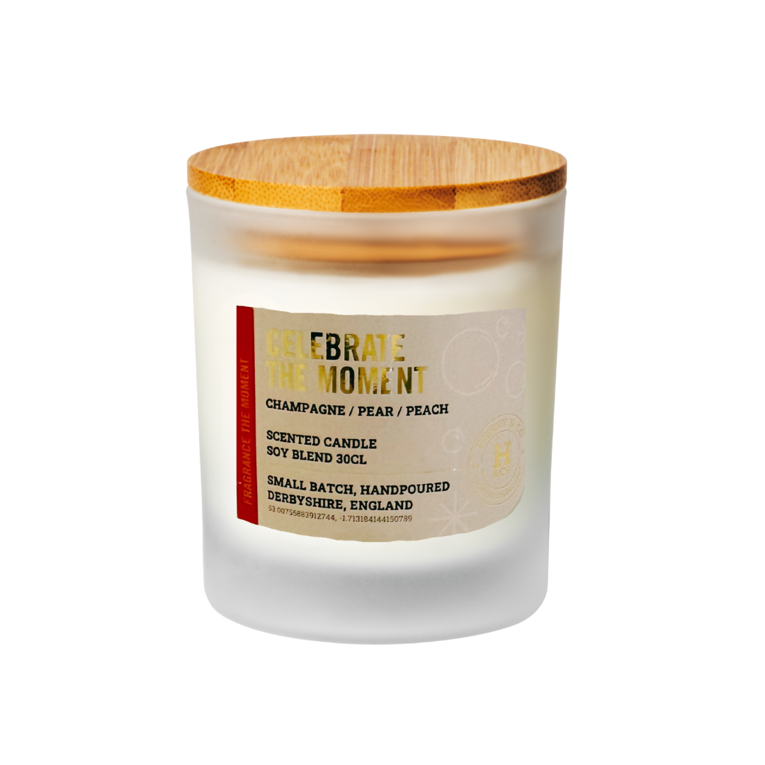 Celebrate the moment scented candle Valentines Gift