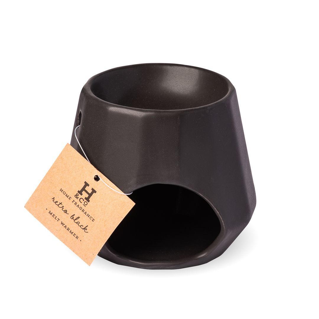 black retro wax melt burner