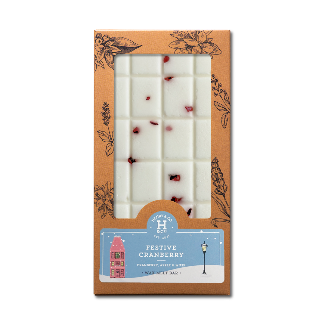 Cranberry, Apple & Musk Mini Wax Melt Bar (Christmas Joy)