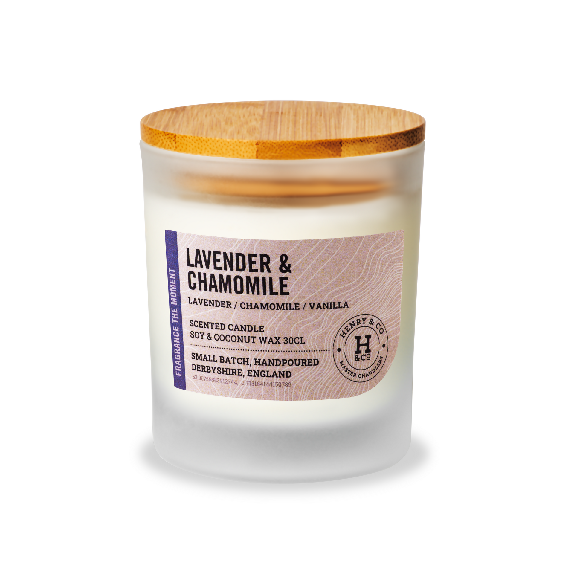 Lavender & chamomile scented candle