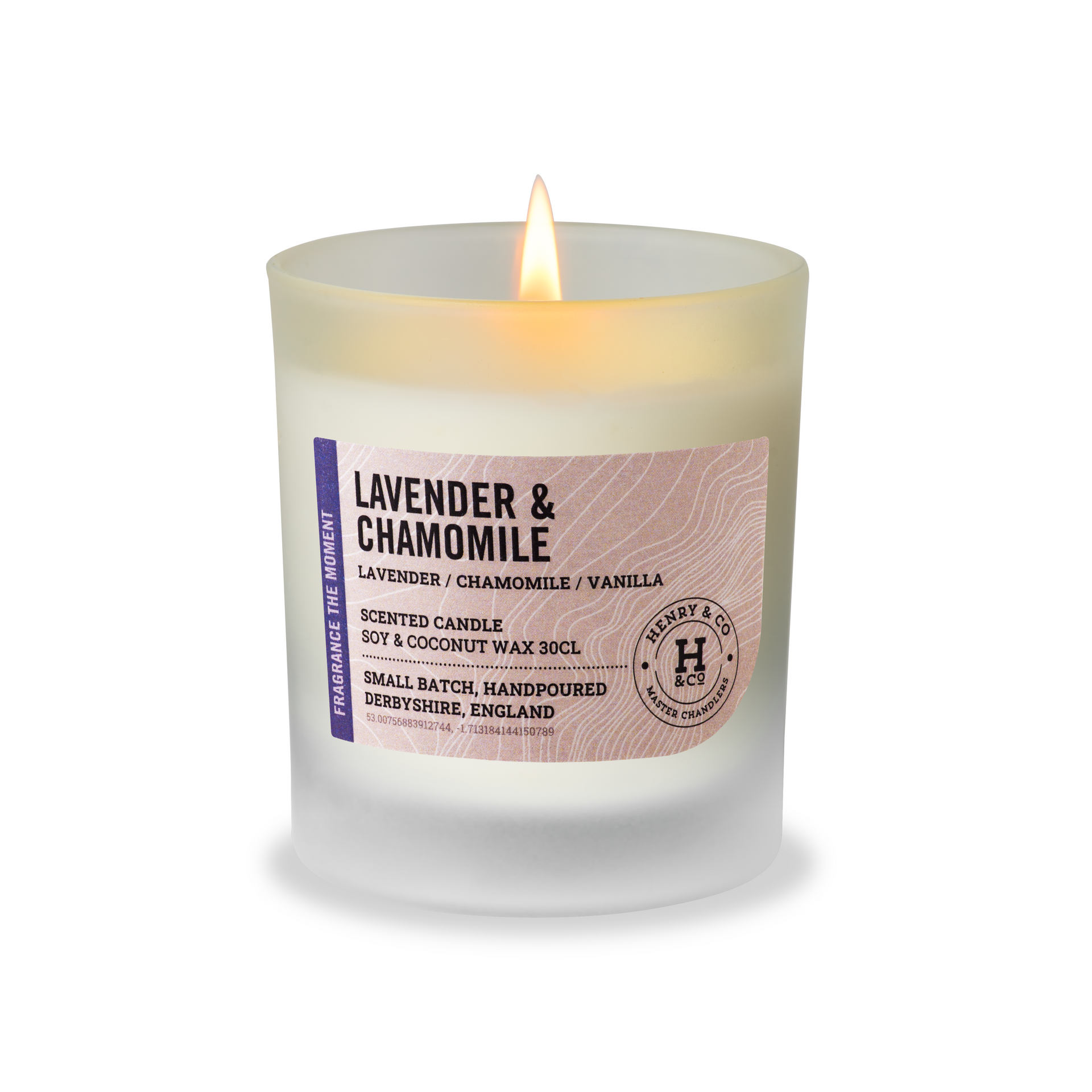 Lavender & chamomile scented candle