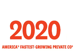 Inc. 5000 No. 2020 award graphic with red “2020” and black header/footer text