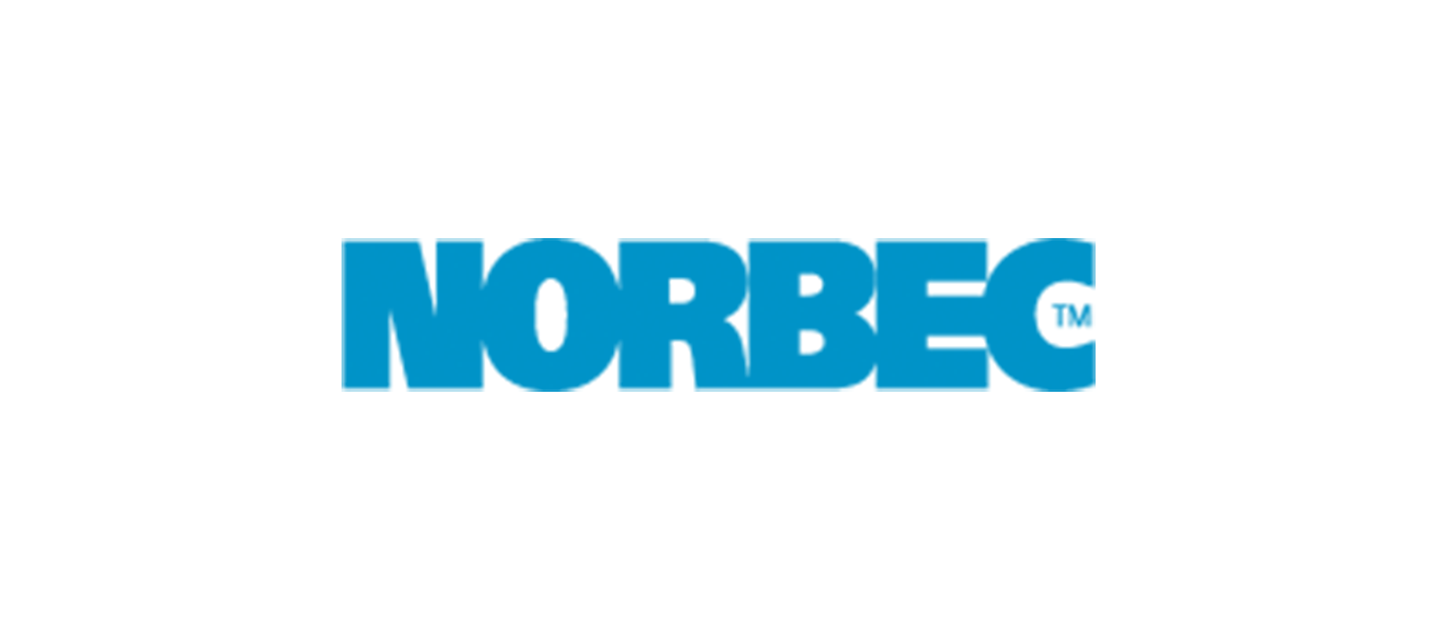 Le logo norbec est bleu et blanc sur fond blanc.