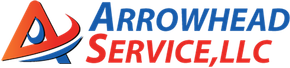 Arrowhead Service, LLC logo in red, blue, and gray on a white background
