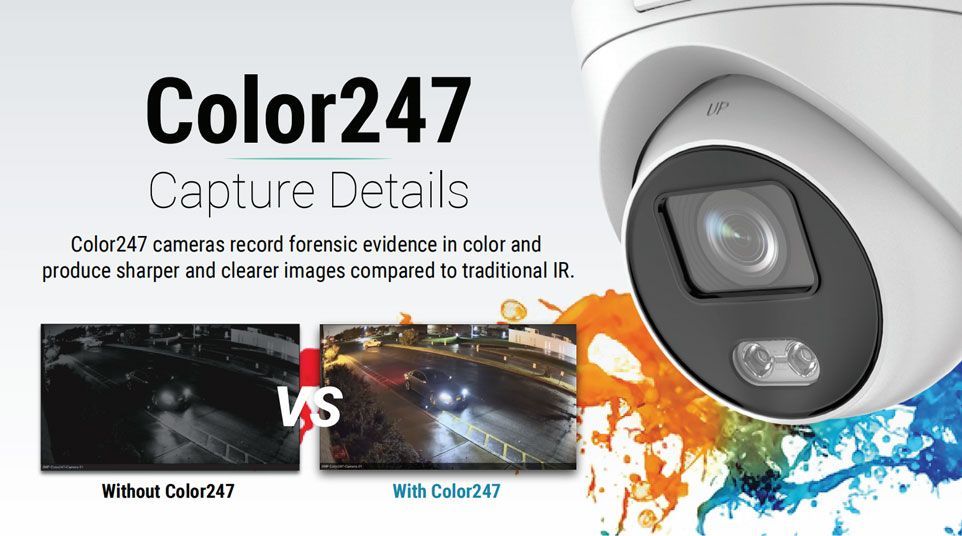 A picture of a camera with the words color247 capture details on it.