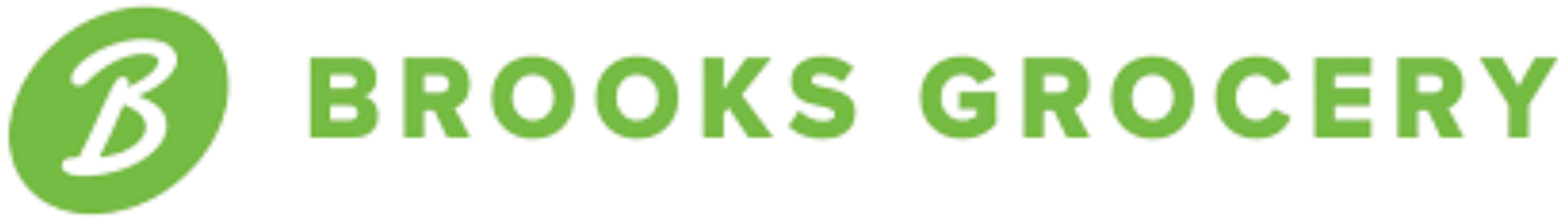 Brooks Grocery logo with green 