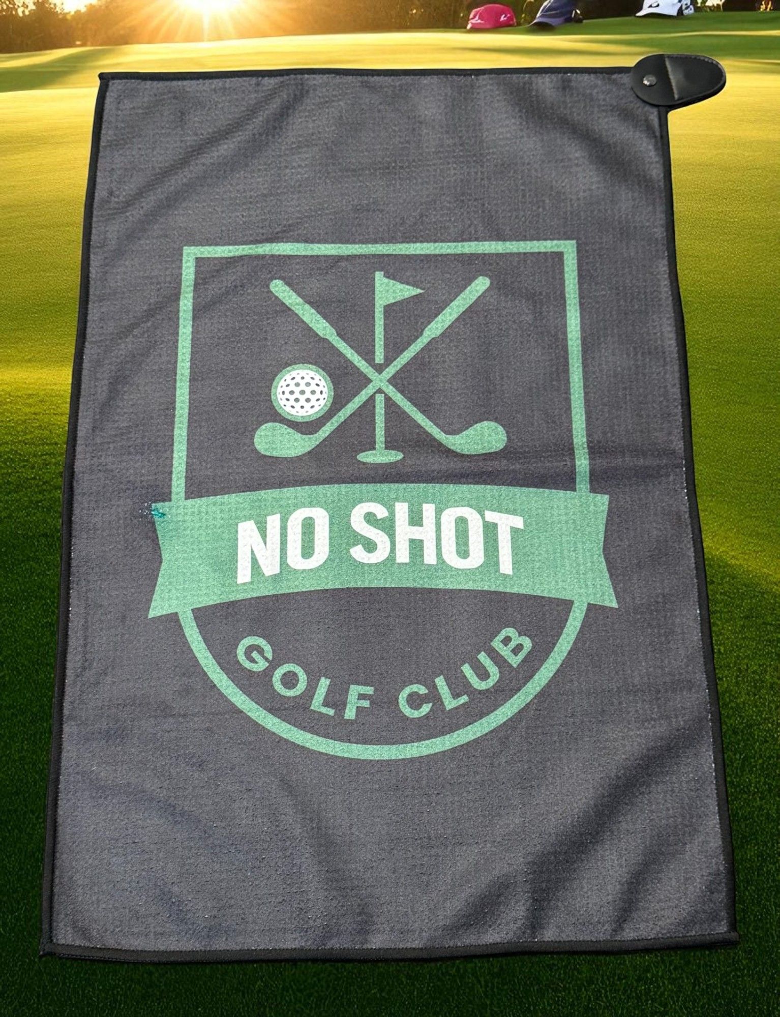 Magnetic Microfiber Golf Towel – Waffle Texture, Enclosed Magnet, Logo