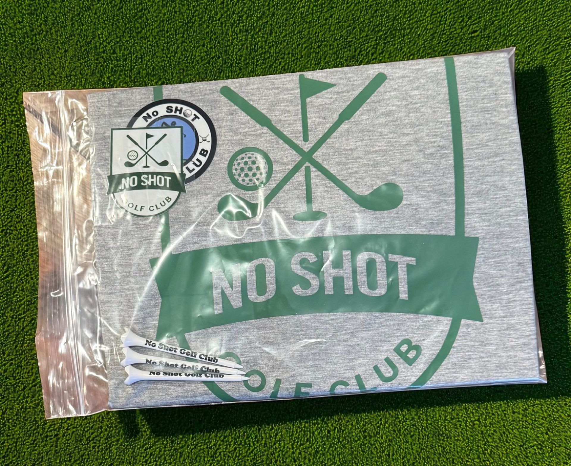 Grey with Large Green Logo on front