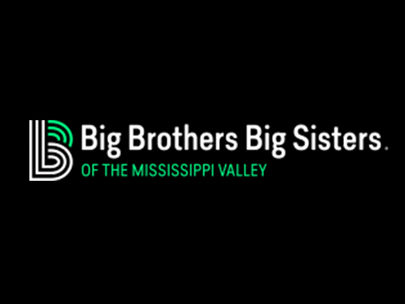 The logo for big brothers big sisters of the mississippi valley