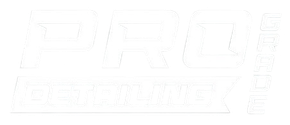 Faint white “PRO” logo with a star icon and a banner-style wordmark on a white background