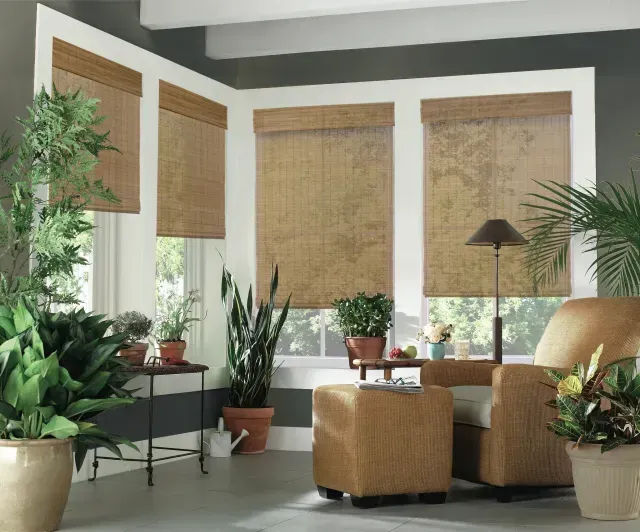 Custom Woven Wood Shades in Valley View, TX