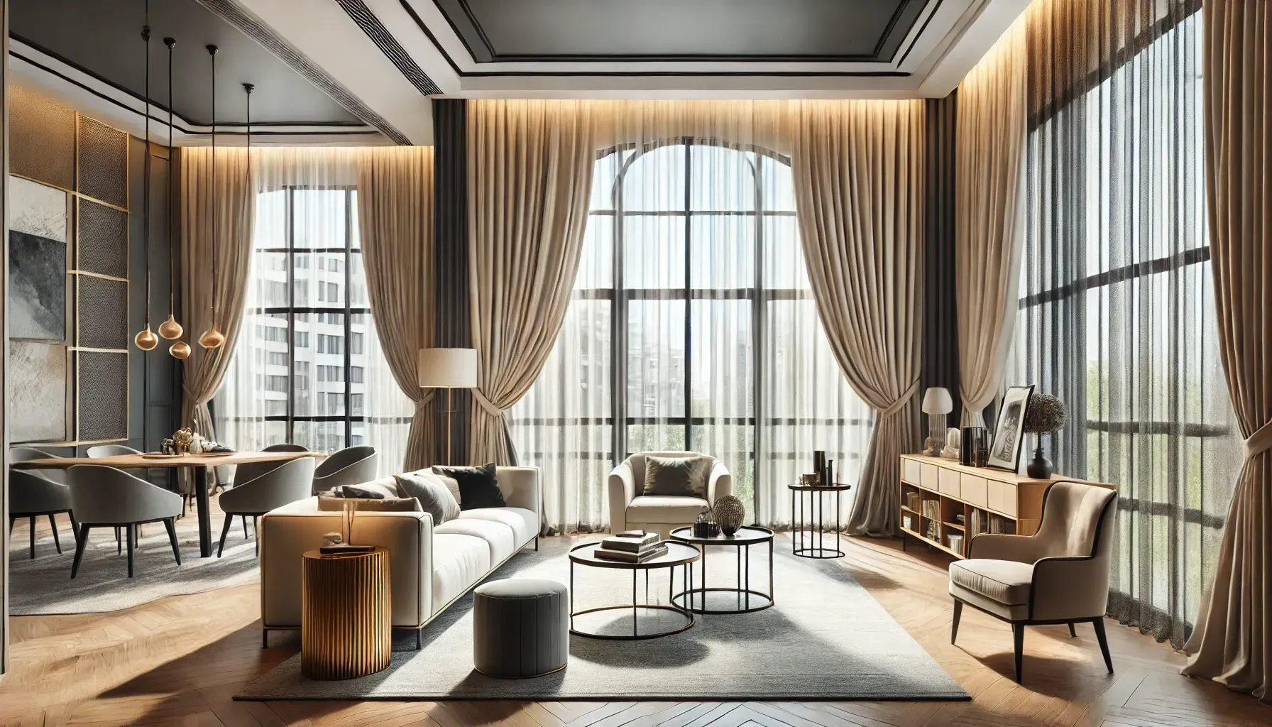 How to Style Layered Curtains for Big Windows