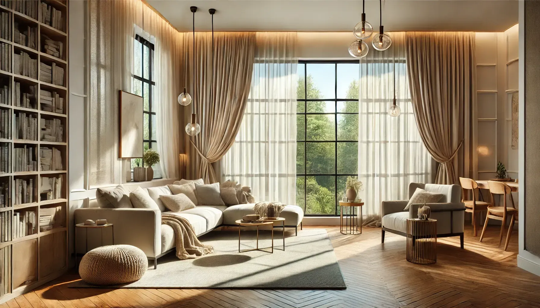 Layered Light-Filtering and Thermal Blackout Drapes