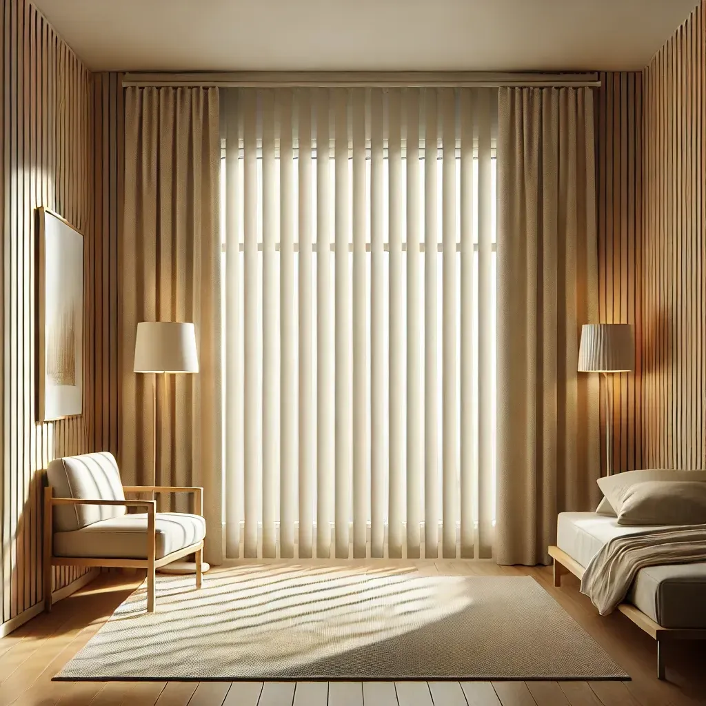 4. Vertical Blinds: Affordable for Large Windows