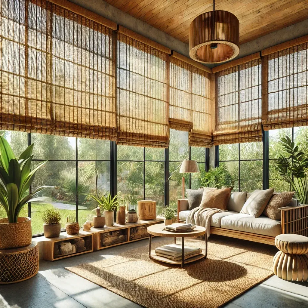 4. Woven Wood Shades: A Natural, Earthy Aesthetic
