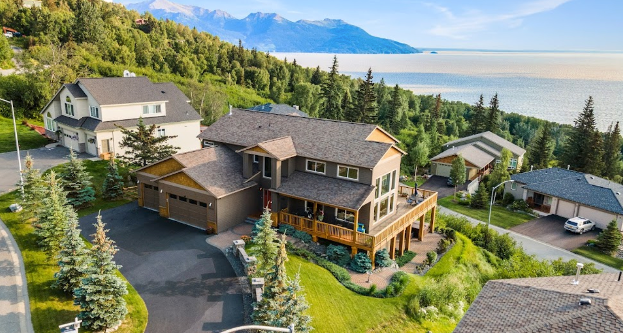 drone photo of home