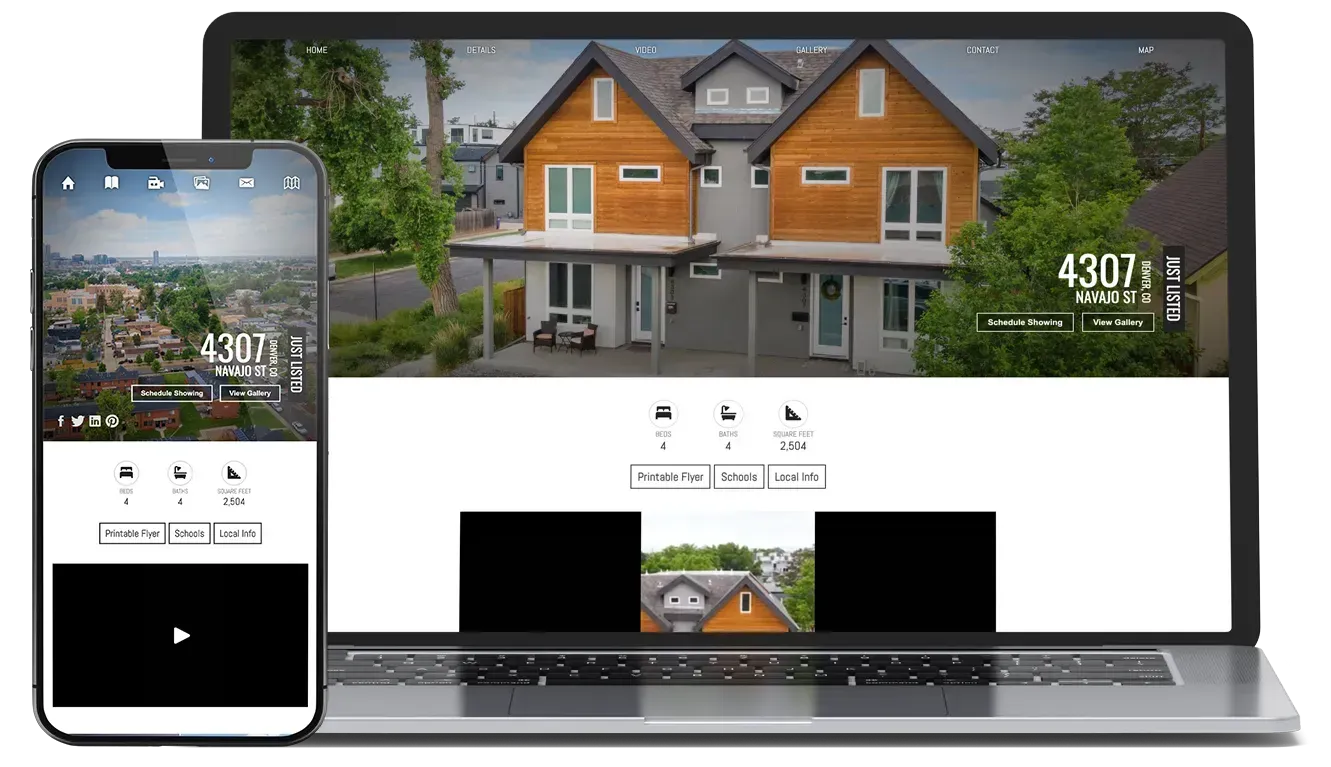 website mockup on phone and computer