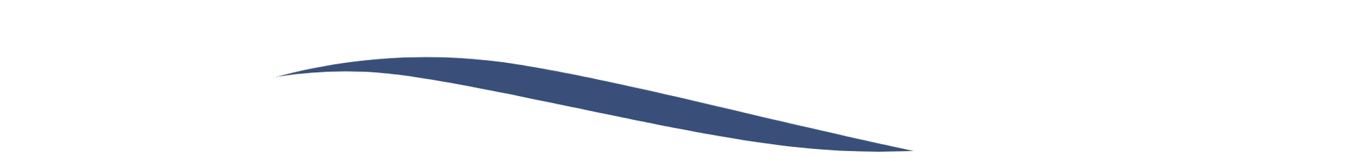 A blue pencil is sitting on a white surface.