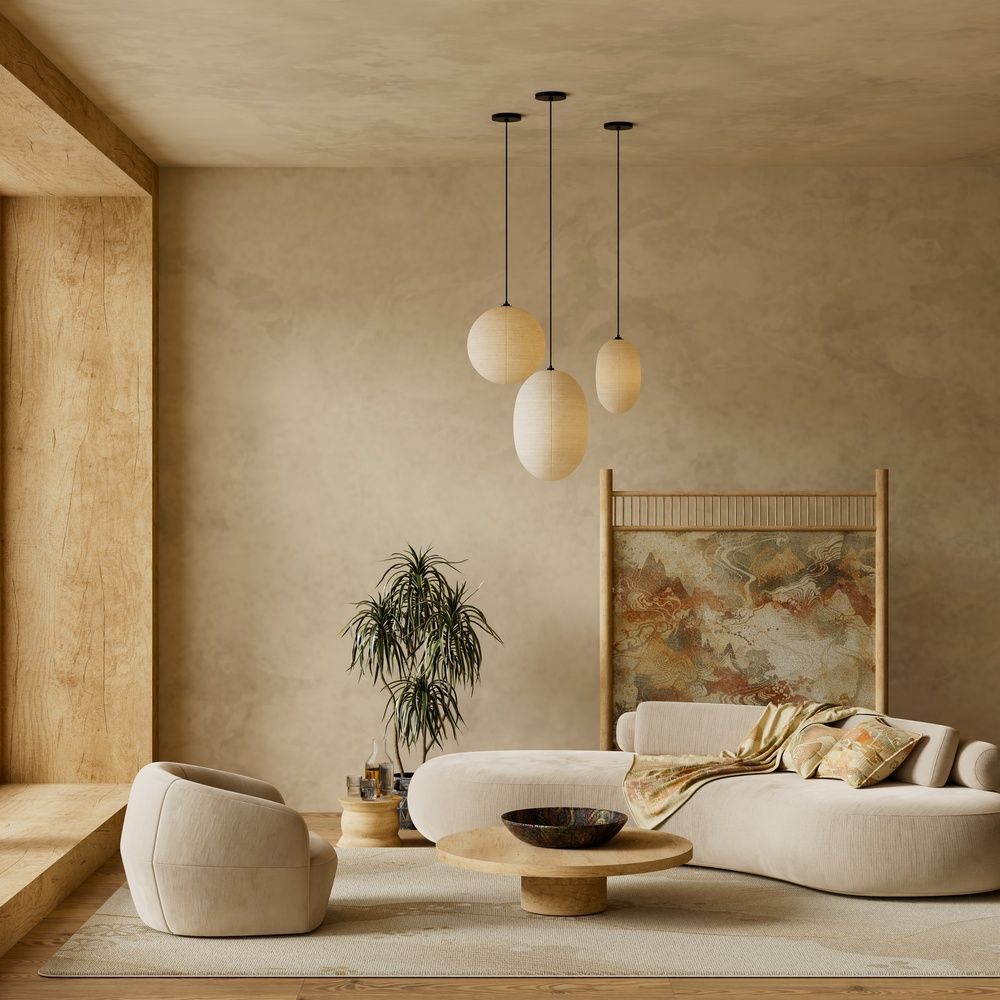 Minimal Beige Living Room With Low White Sofas — IPOWER Industries In Strathdickie, QLD